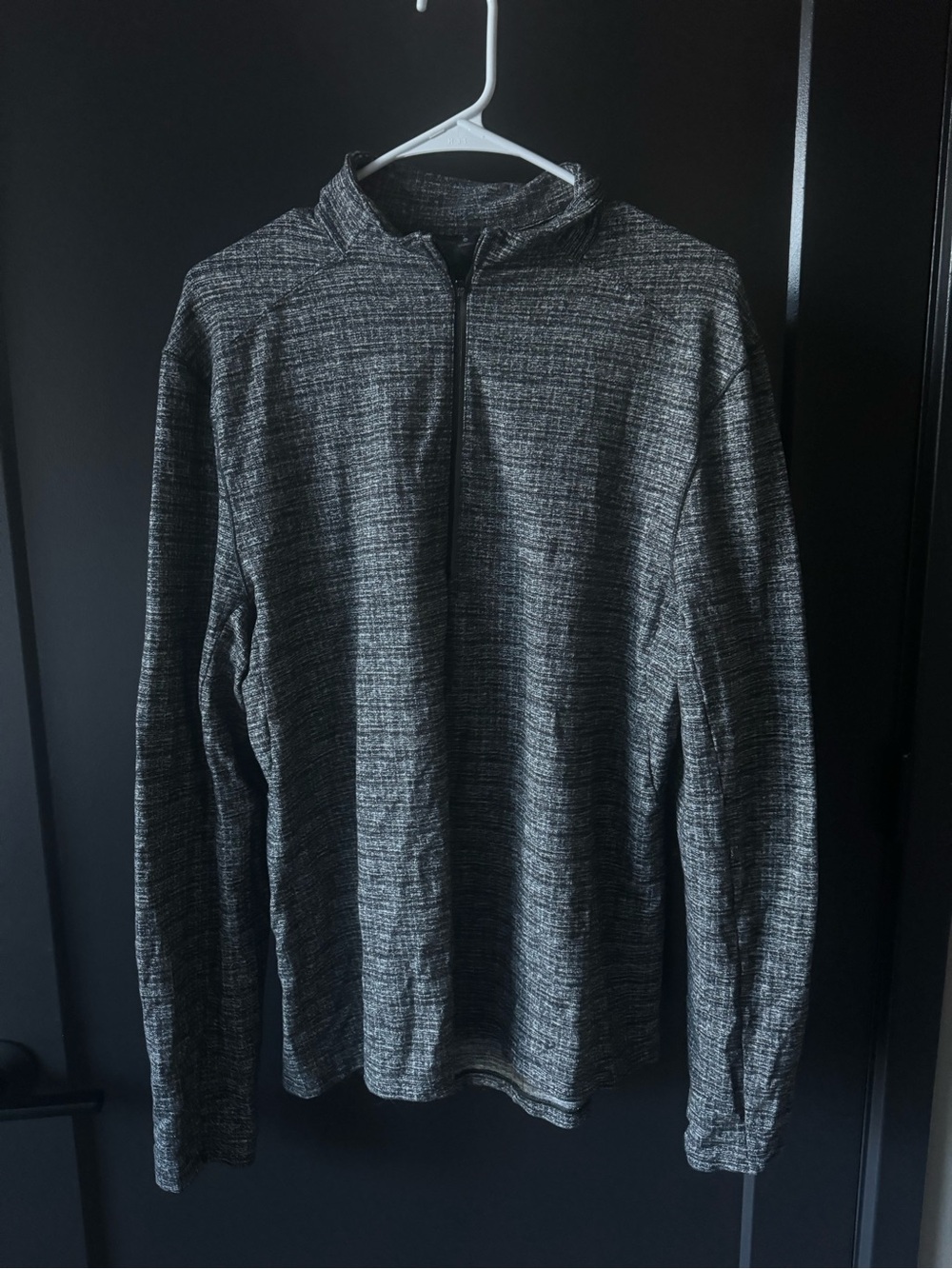 lululemon athletica Men's Charcoal Heather Zip-Up Pullover